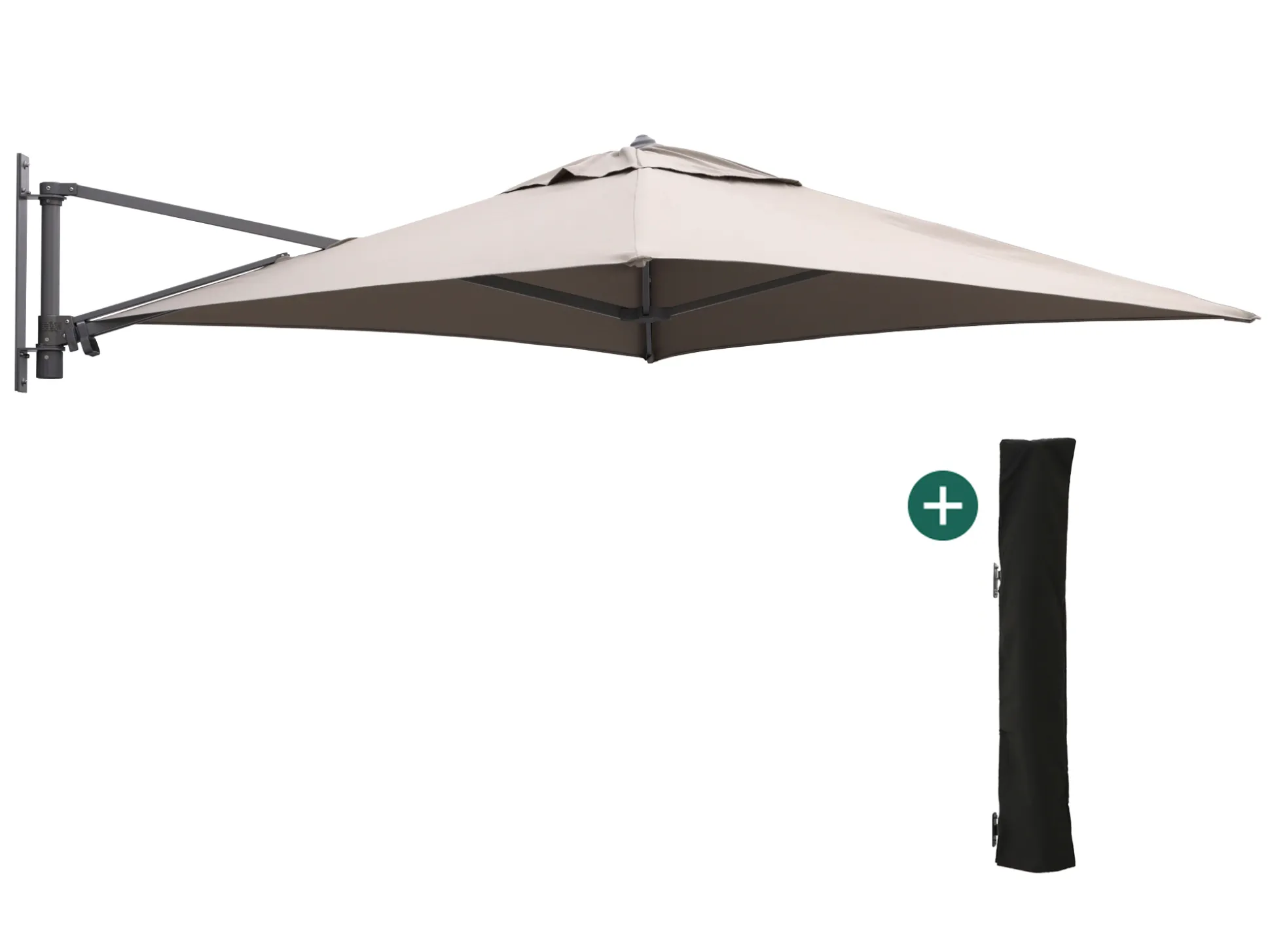Shadowline muurparasol 200x200cm