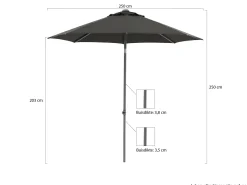 Shadowline Push-up parasol ø 250cm