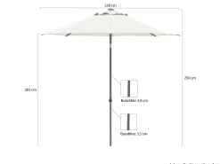 Shadowline Push-up parasol ø 250cm