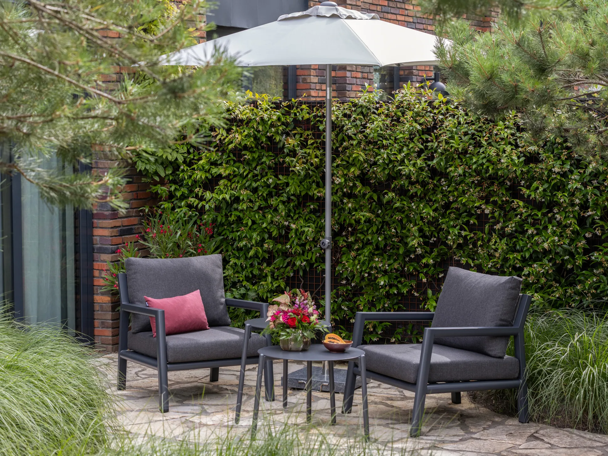 Shadowline Push-up parasol 210x150cm
