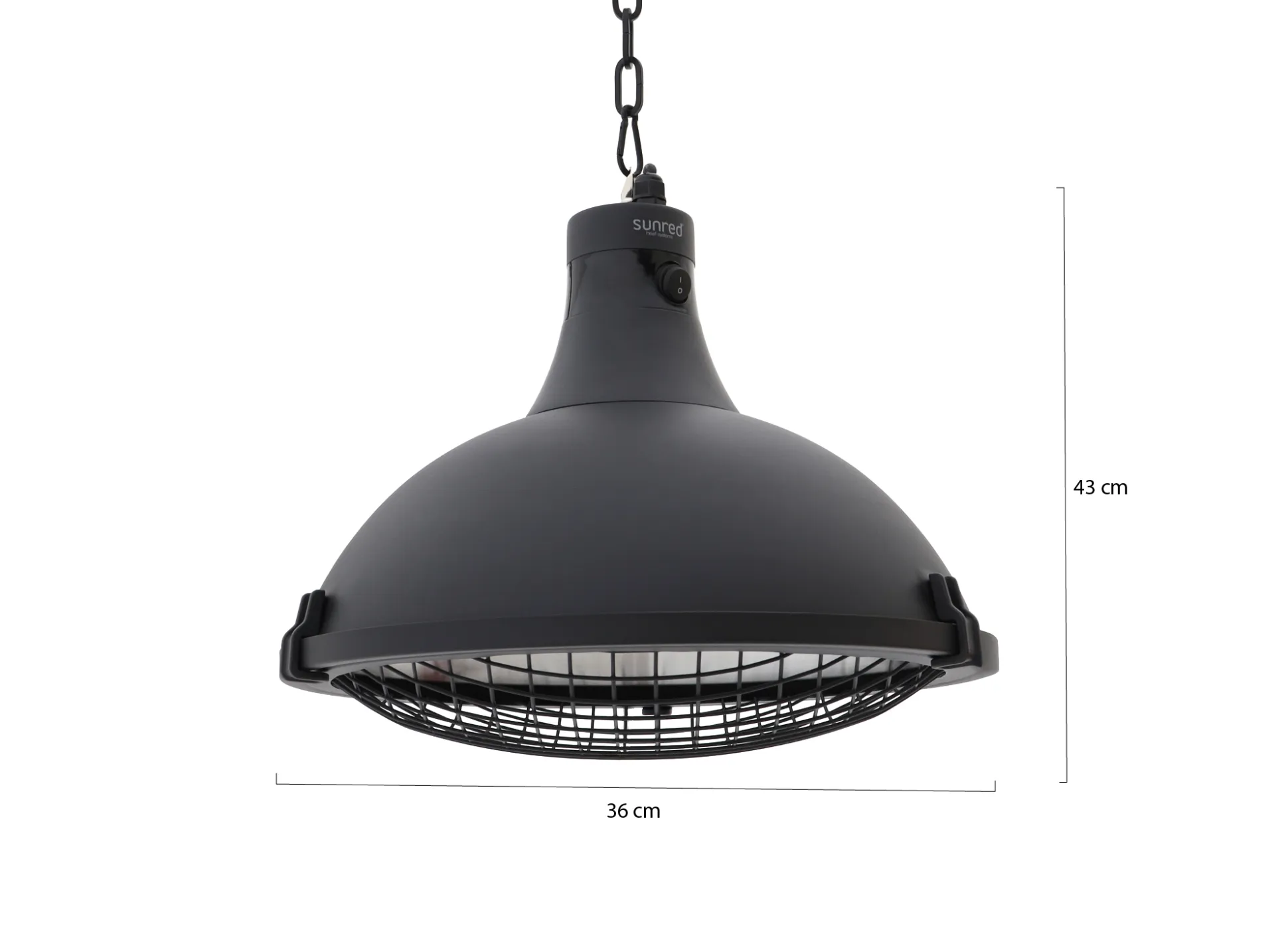 Sunred Bright Indus II hangende terrasverwarmer 2100 Watt