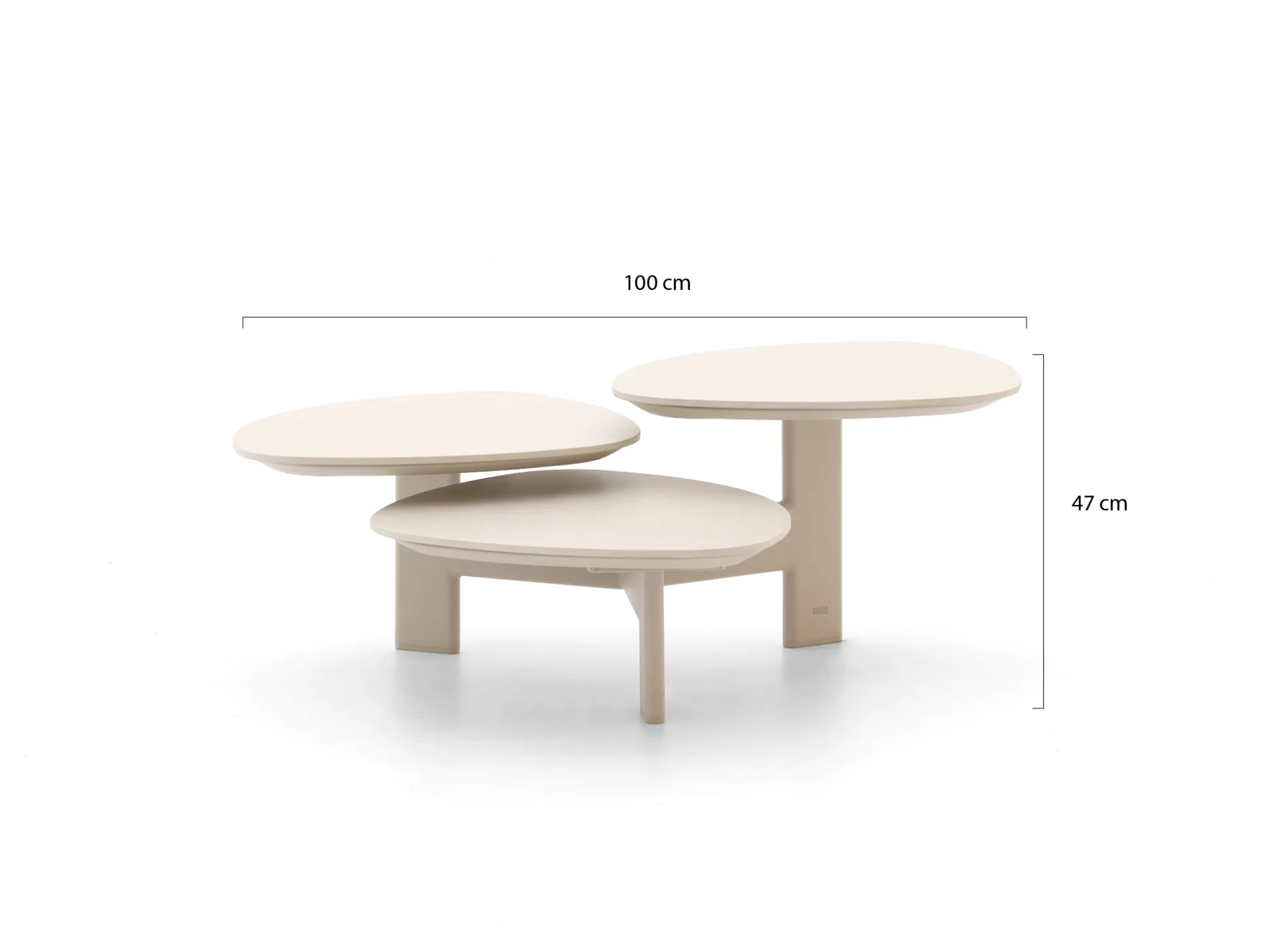 SUNS Casto butterfly lounge tuintafel 100x100x47cm draaibaar