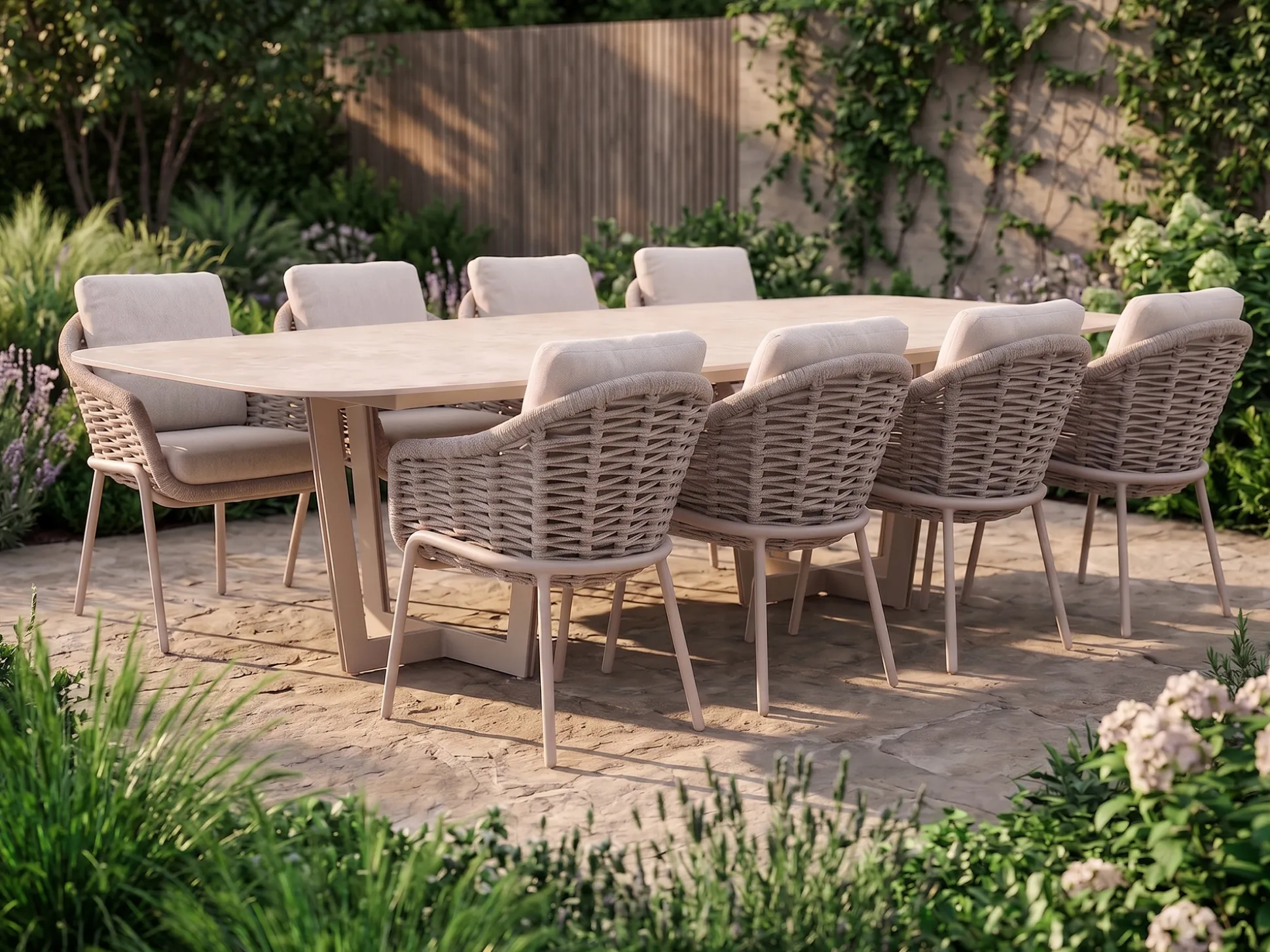 SUNS Casto/Palermo 280cm dining tuinset 9-delig