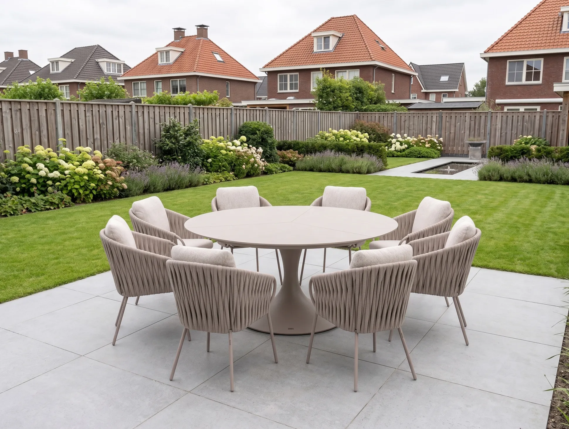SUNS Dolce/Nova ø170cm dining tuinset 9-delig