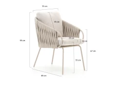 SUNS Dolce/Nova ø150cm dining tuinset 6-delig