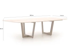 SUNS Dolce/Palermo 280cm low dining tuinset 9-delig