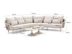 SUNS Feroli/Nova hoek loungeset 5-delig