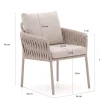 SUNS Fiave/Nova ø150cm low dining tuinset 6-delig
