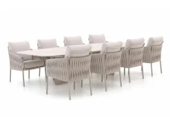 SUNS Fiave/Palermo 280cm low dining tuinset 9-delig