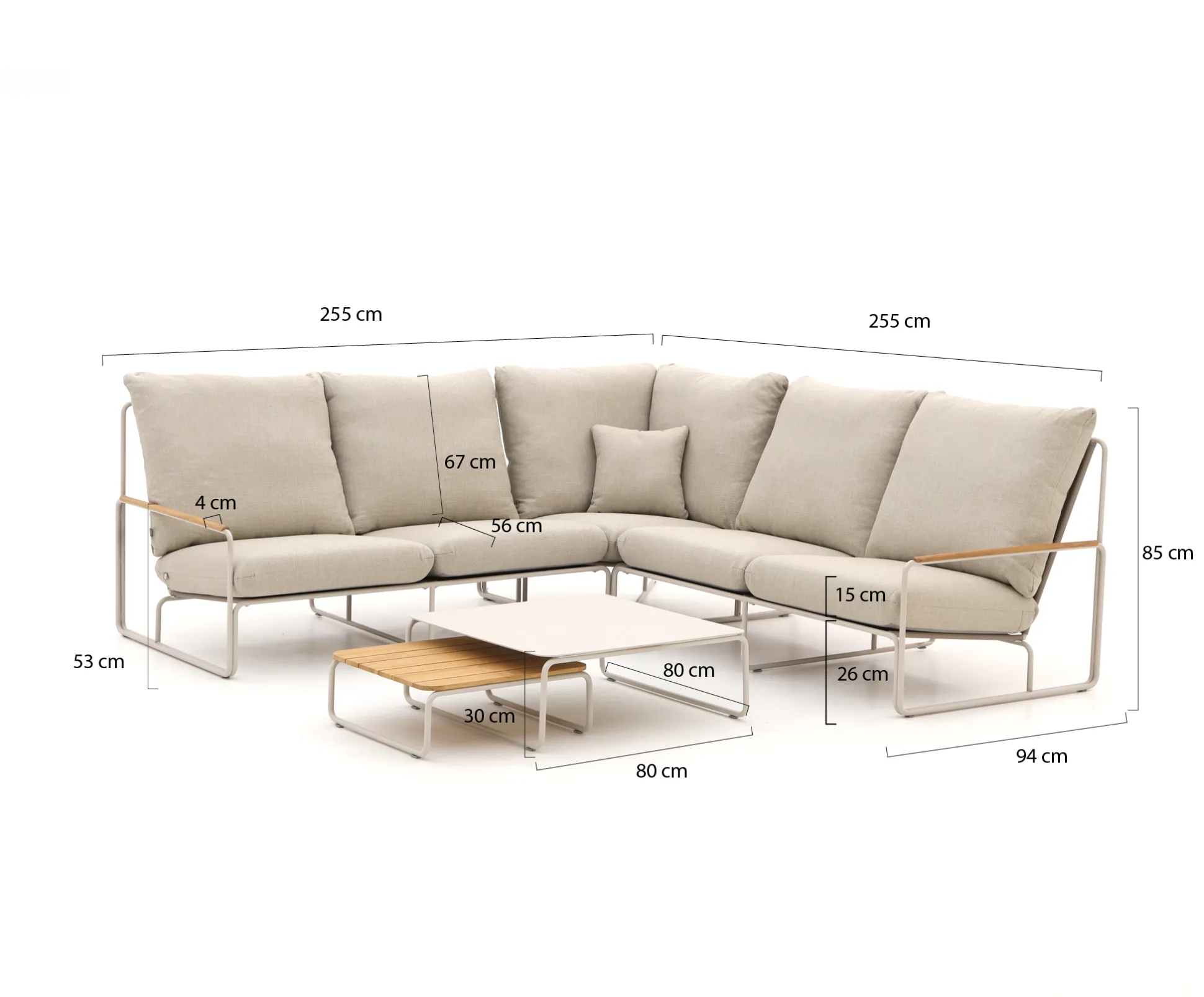 SUNS Merano hoek loungeset 5-delig