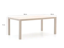SUNS Monte Vari dining tuintafel 180x100x75cm