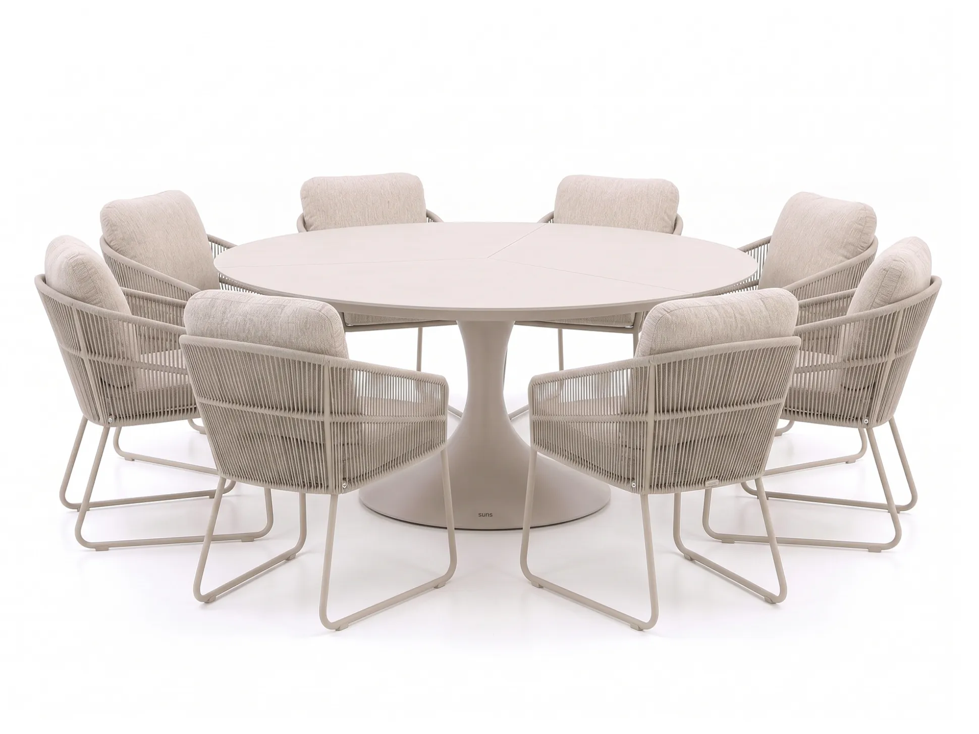 SUNS Noli/Nova ø170cm dining tuinset 9-delig
