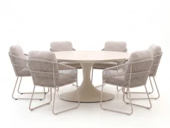 SUNS Noli/Nova ø150cm dining tuinset 7-delig