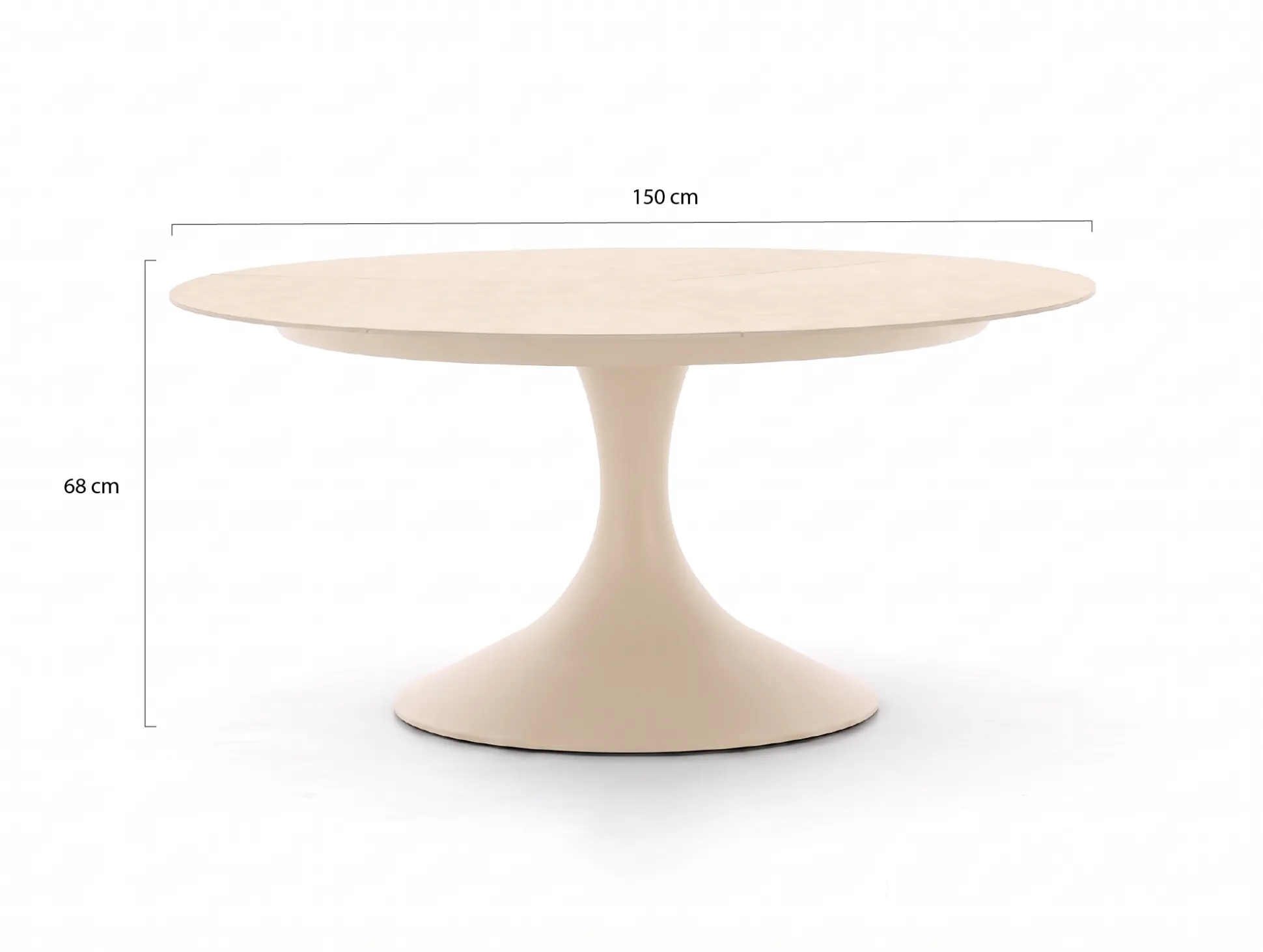 SUNS Nova low dining tuintafel ø 150cm (h: 68cm)