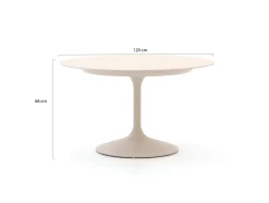 SUNS Nova low dining tuintafel ø 120cm (h: 68cm)