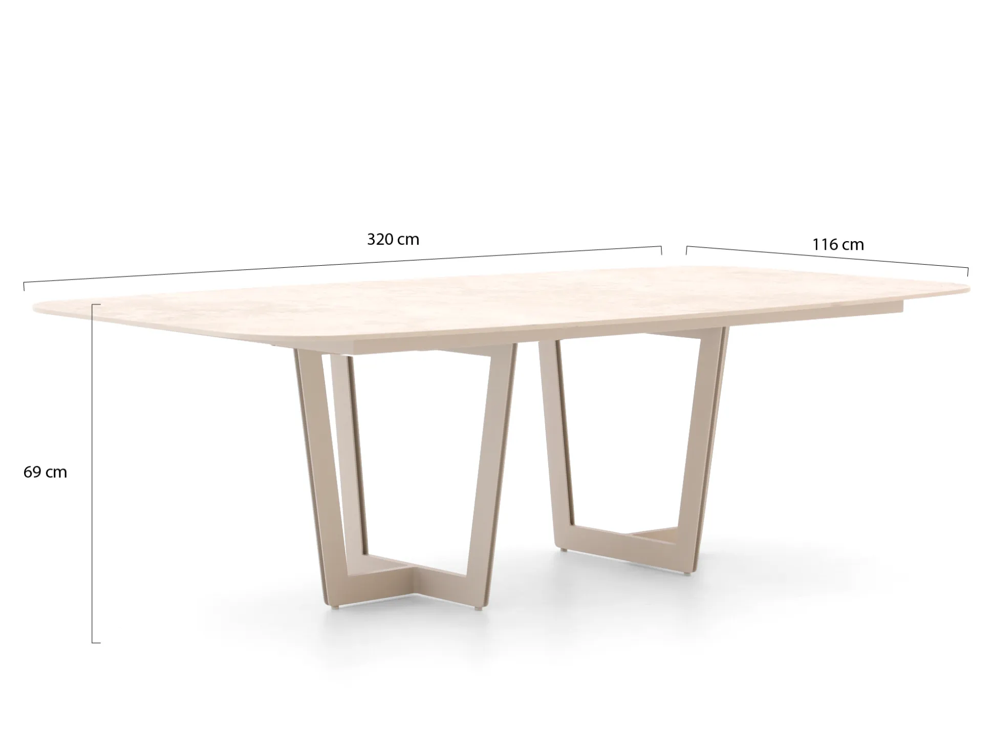 SUNS Palermo dining tuintafel 320x116x69cm