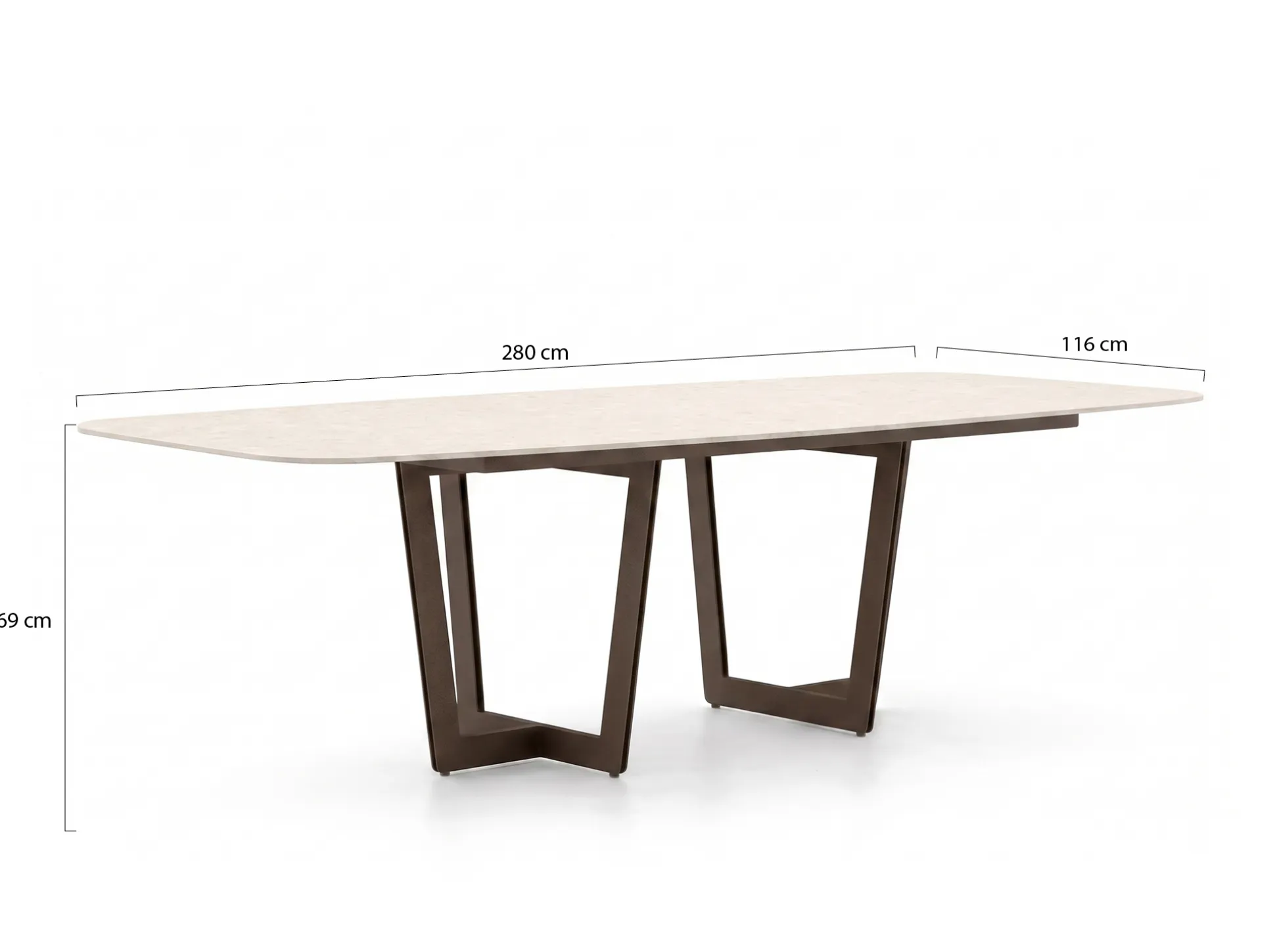 SUNS Palermo low dining tuintafel 280x116x69cm