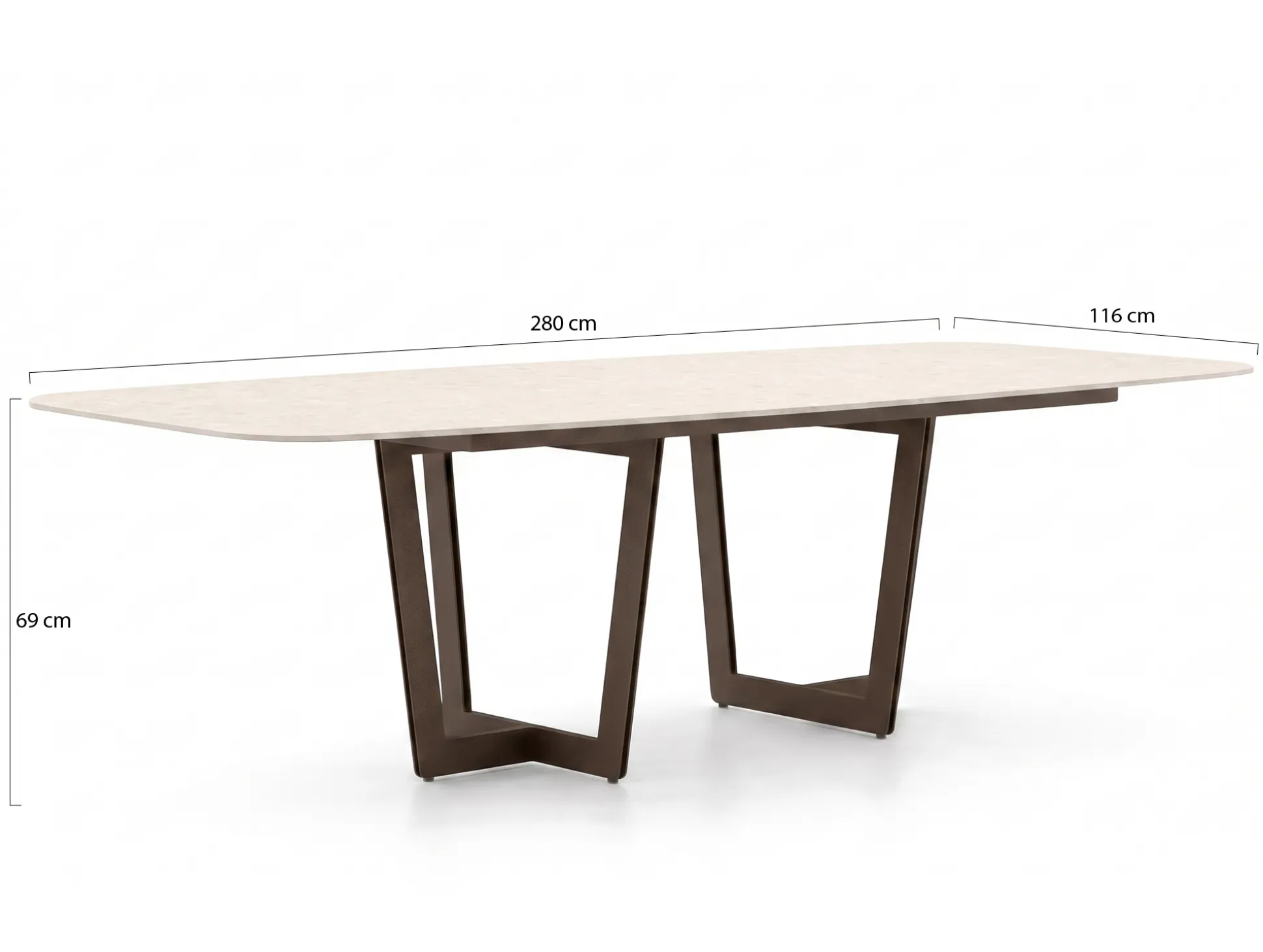 SUNS Palermo low dining tuintafel 280x116x69cm