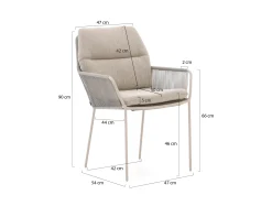 SUNS Punta/Nova ø120cm dining tuinset 5-delig