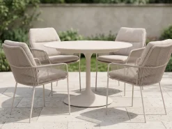 SUNS Punta/Nova ø120cm dining tuinset 5-delig