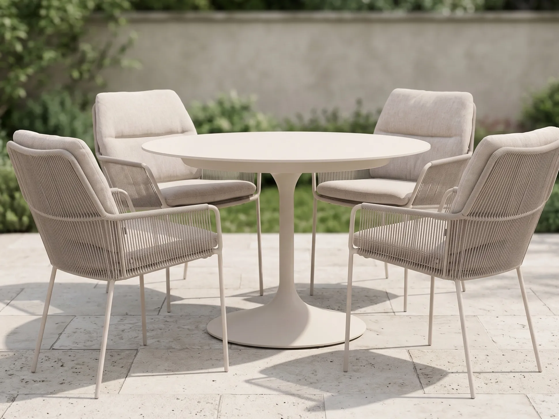 SUNS Punta/Nova ø120cm dining tuinset 5-delig