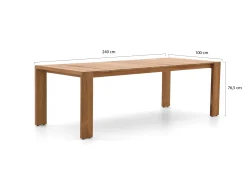SUNS Santorini/Erice 240cm dining tuinset 7-delig