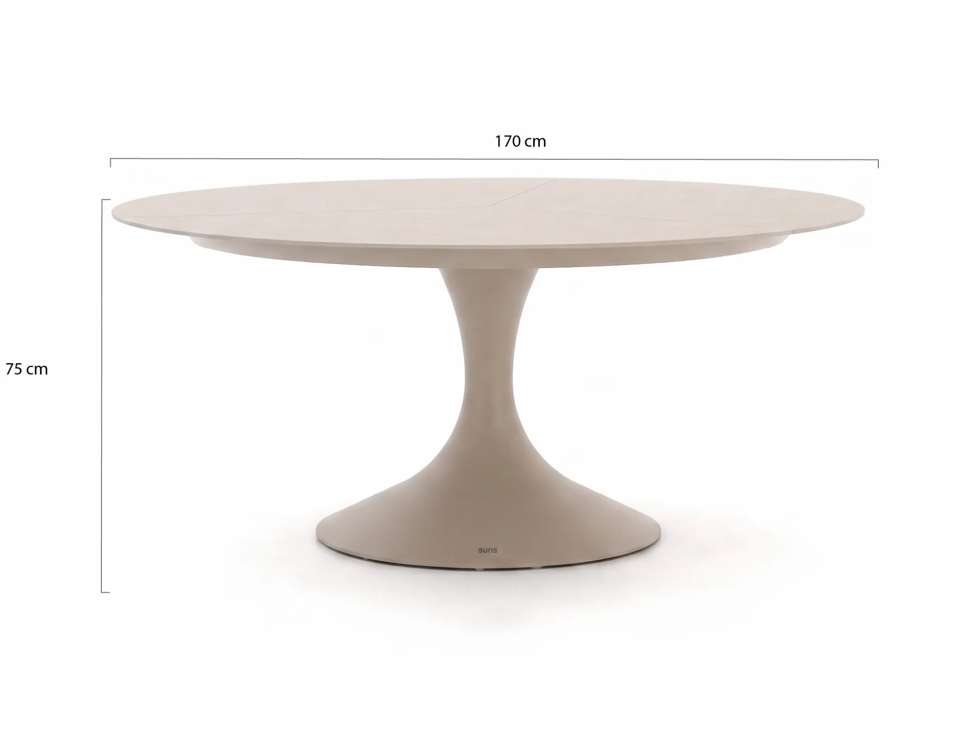 SUNS Sato/Nova ø170cm dining tuinset 9-delig