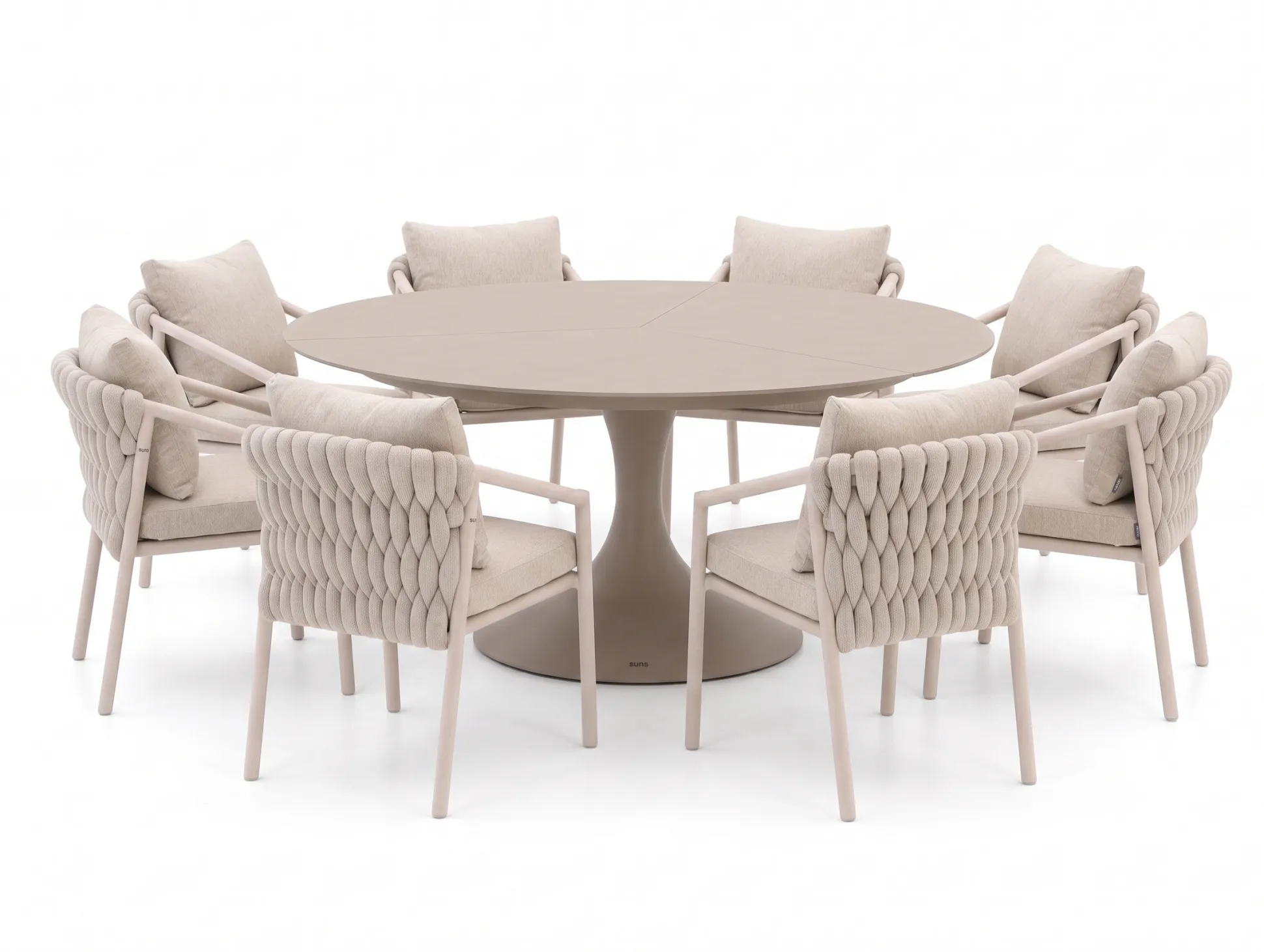 SUNS Sato/Nova ø170cm dining tuinset 9-delig