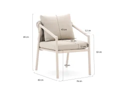 SUNS Sato/Nova ø150cm dining tuinset 6-delig