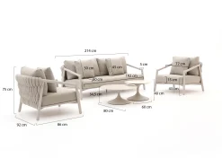 SUNS Sato/Nova stoel-bank loungeset 5-delig