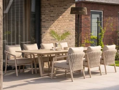 SUNS Sato/Palermo 280cm low dining tuinset 9-delig