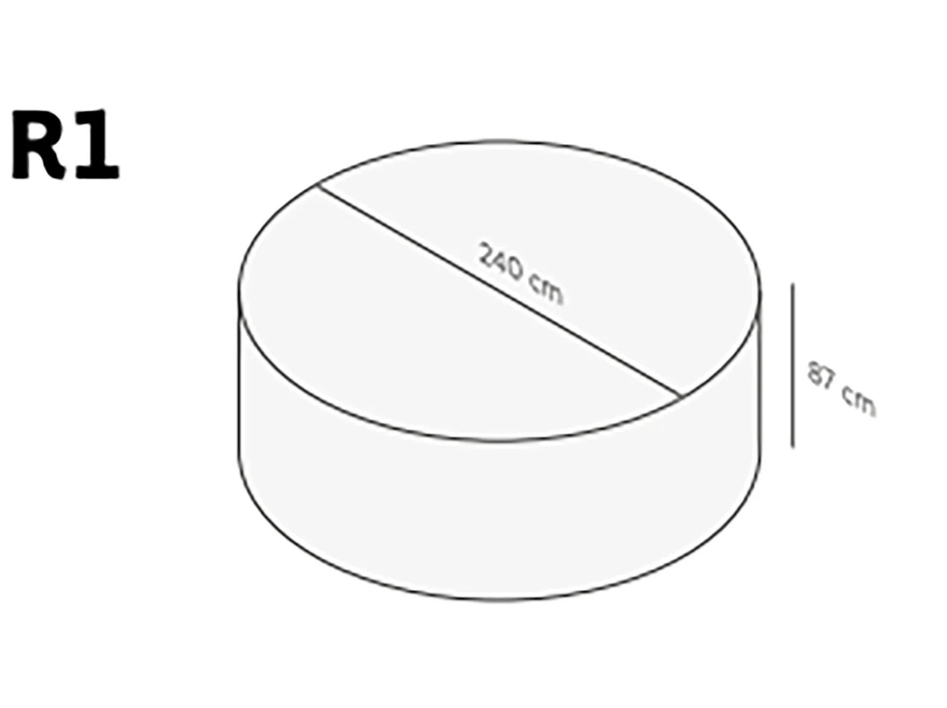 SUNS Tuinmeubelhoes R1 diningset ø 250cm (h: 87cm)