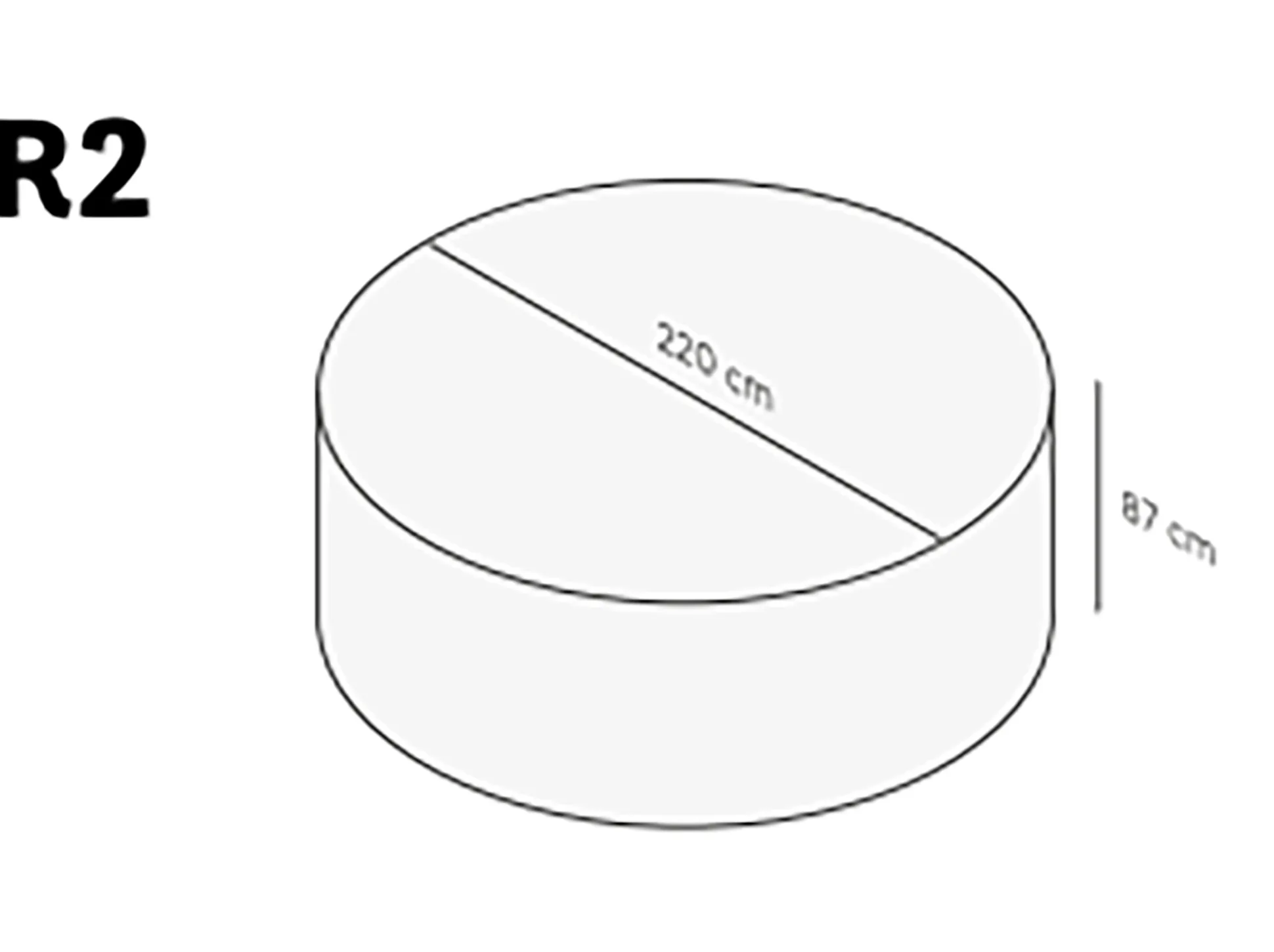 SUNS Tuinmeubelhoes R2 diningset ø 220cm (h: 87cm)
