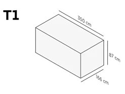 SUNS Tuinmeubelhoes T1 diningset 350x166x87cm