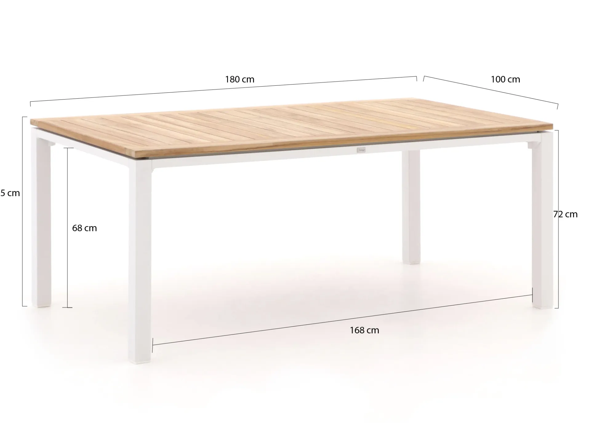 Sunyard Jakarta/Linosa 180cm dining tuinset 5-delig stapelbaar