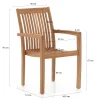 Sunyard Jakarta/Liverpool 160cm dining tuinset 5-delig stapelbaar
