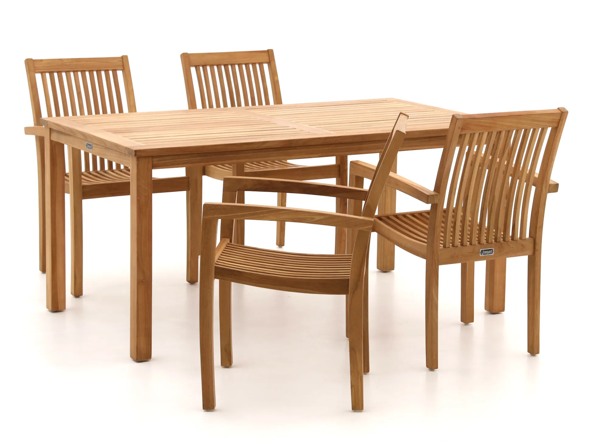 Sunyard Jakarta/Liverpool 160cm dining tuinset 5-delig stapelbaar