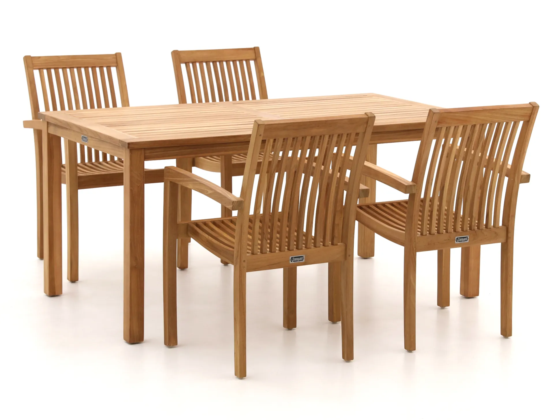 Sunyard Jakarta/Liverpool 160cm dining tuinset 5-delig stapelbaar