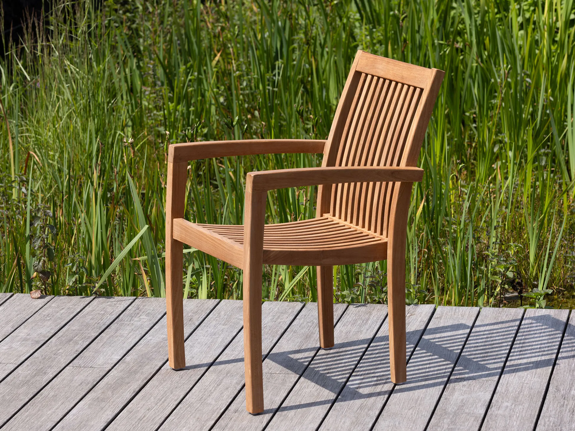 Sunyard Jakarta/Liverpool 160cm dining tuinset 5-delig stapelbaar