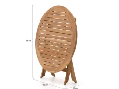Sunyard Preston klaptafel ø 100cm (h:75cm)
