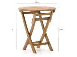 Sunyard Preston klaptafel ø 65cm (h:75cm)