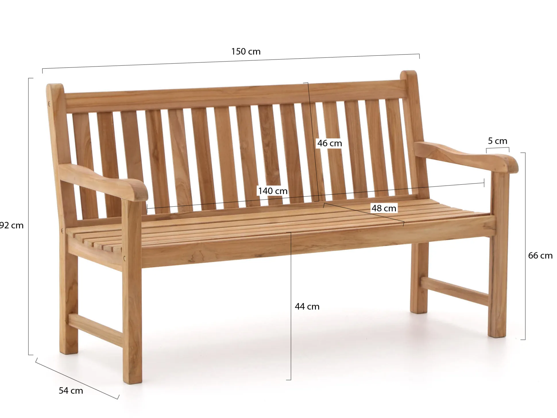 Sunyard Wales tuinbank 150cm