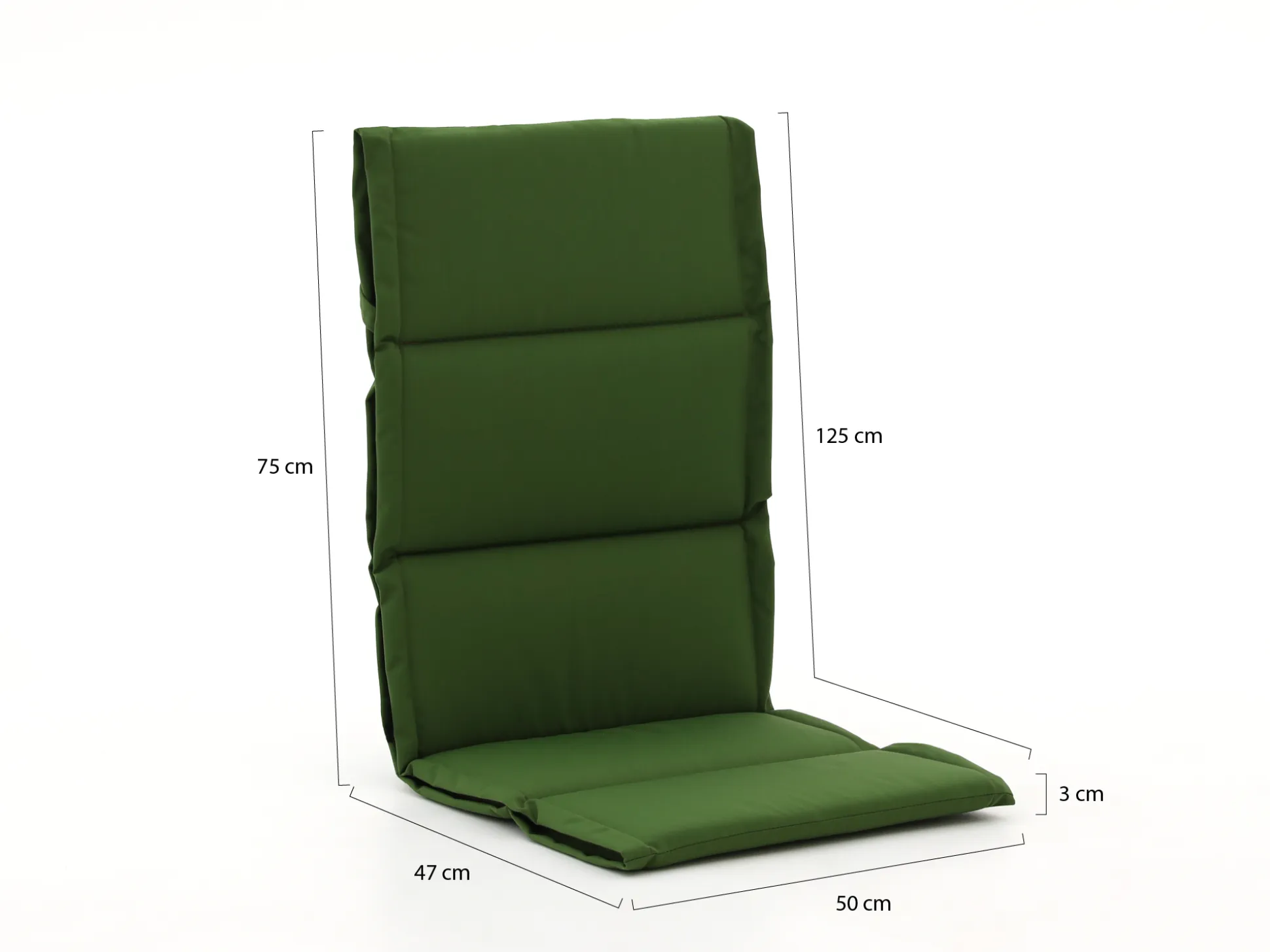 Tex Style Fiber tuinkussen hoog 125x50cm