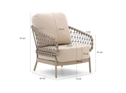 Tierra Outdoor Juno lounge tuinstoel