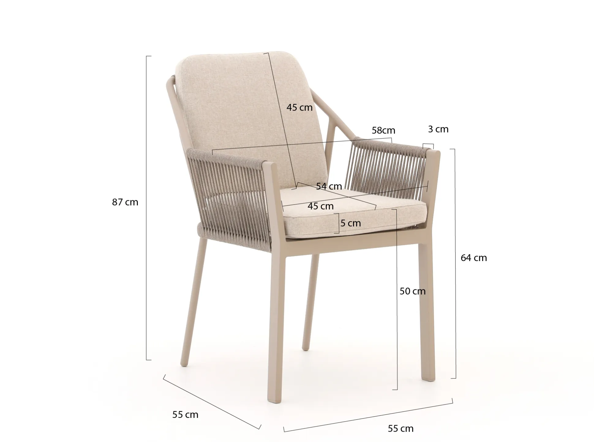 Tierra Outdoor Liv dining tuinstoel stapelbaar