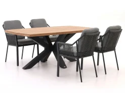 Tierra Outdoor Liv/Induno Deens Ovaal 180cm dining tuinset 5-delig stapelbaar