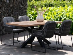 Tierra Outdoor Liv/Induno Deens Ovaal 180cm dining tuinset 5-delig stapelbaar