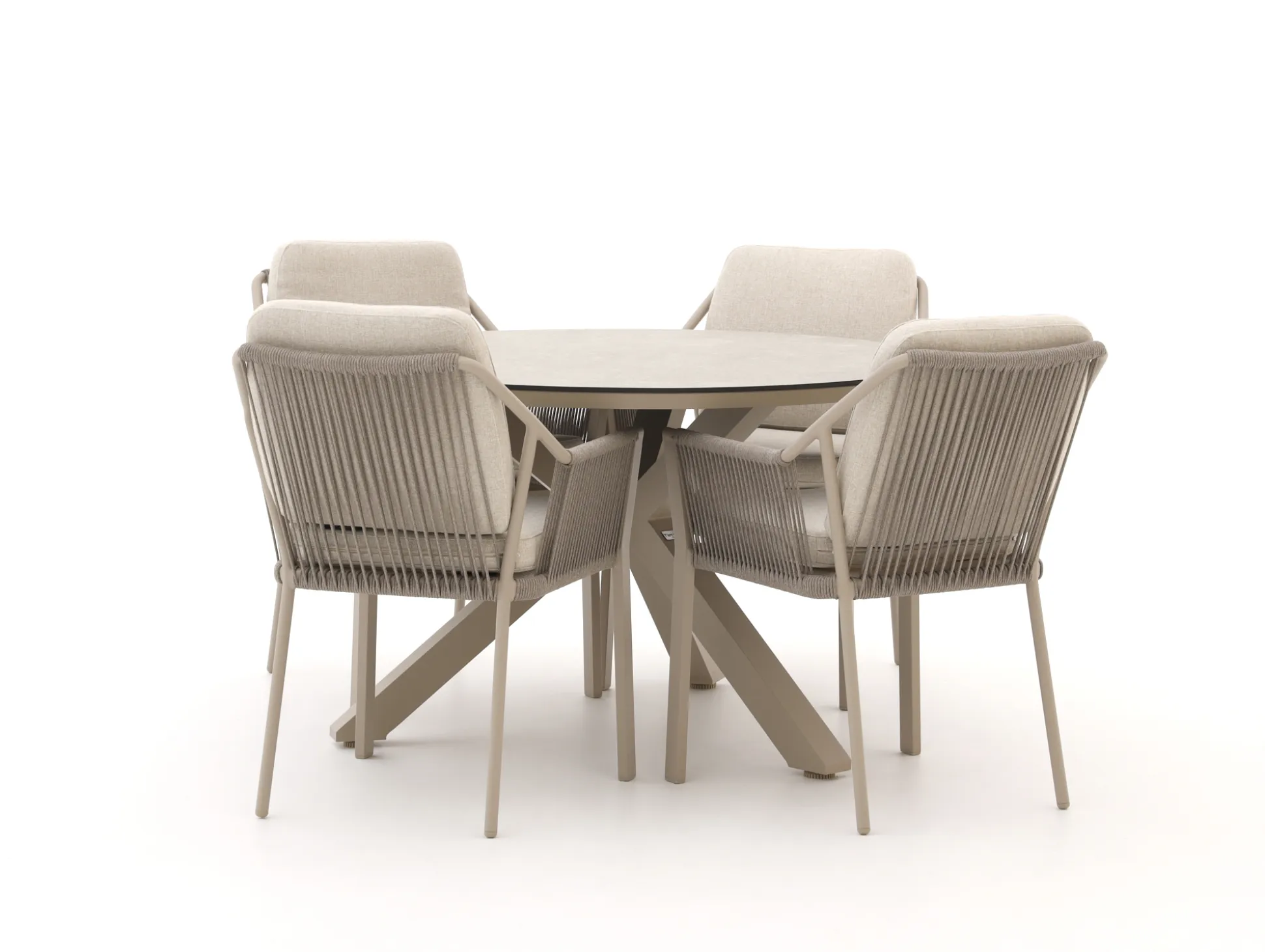 Tierra Outdoor Liv/Orbital ø 120cm dining tuinset 5-delig