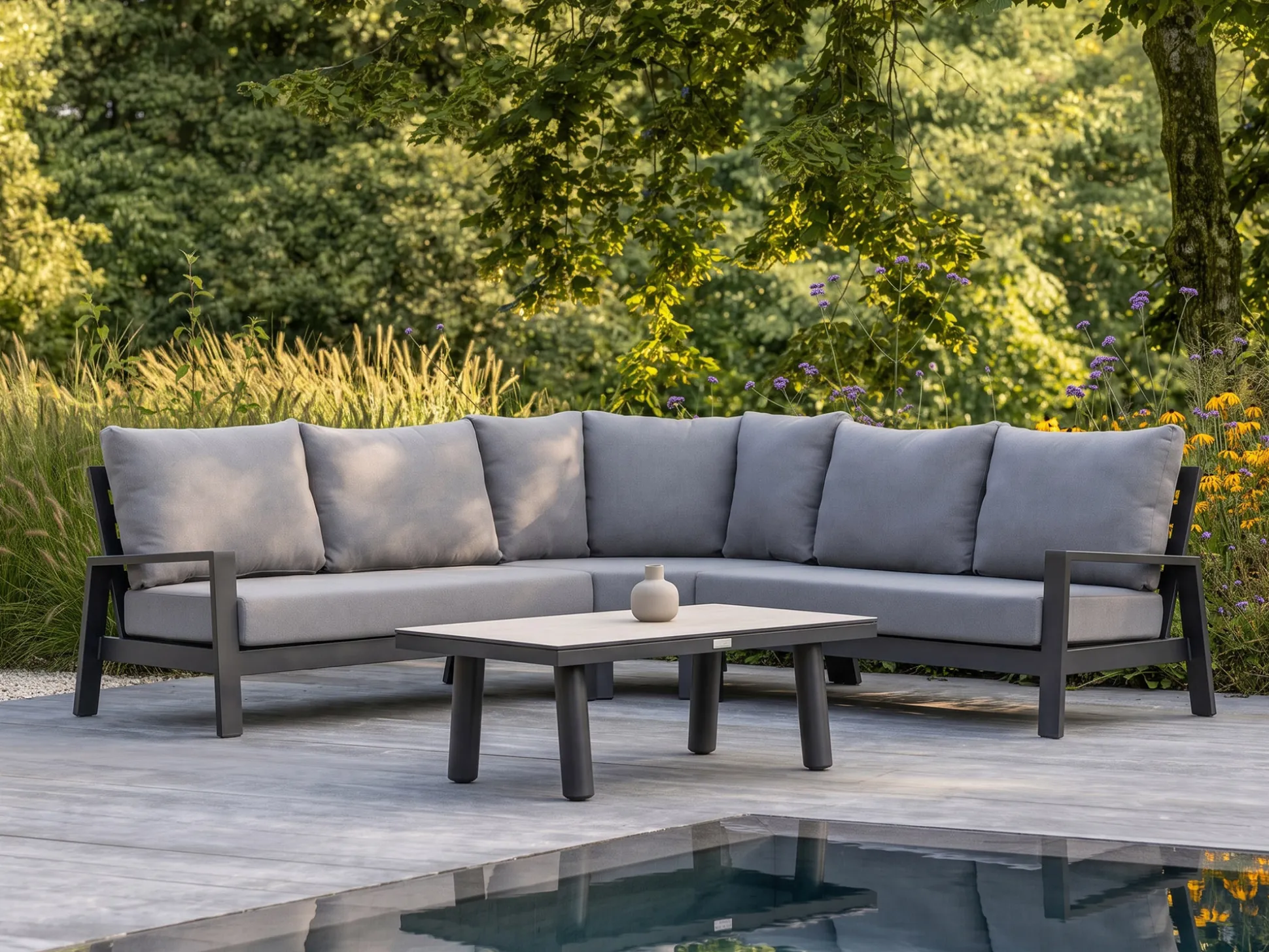 Tierra Outdoor Musone hoek loungeset 4-delig 5-zits