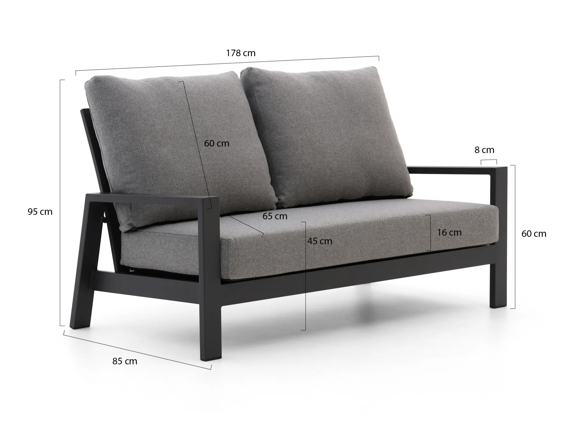 Tierra Outdoor Musone lounge tuinbank 2-zits 170cm